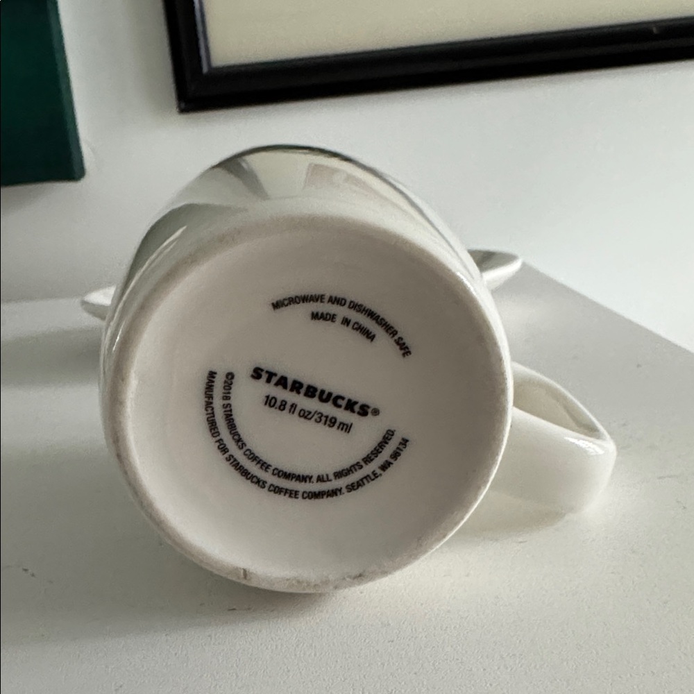 Starbucks Classic White Mug (2018) and Saucer (2004) - Picture 3 of 8
